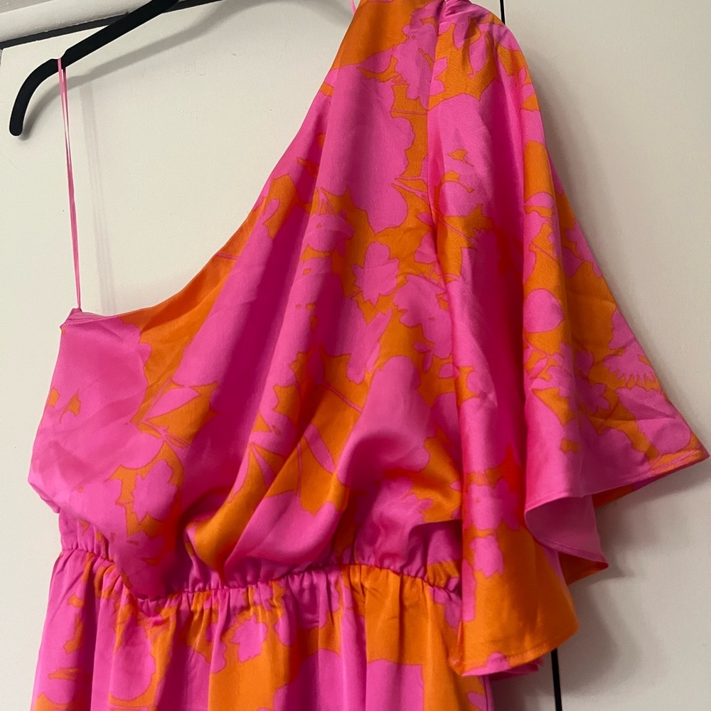 Sugarlips Vibrant Pink and Orange Dress - Picture 3 of 6